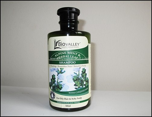 biovalley alpine mint and herbal leaf shampoo